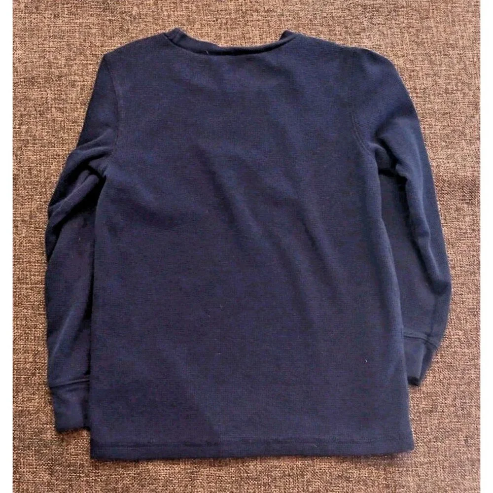 Shirt Size 5 Boys Carters Long sleeve Blue Waffle Thermal Pullover